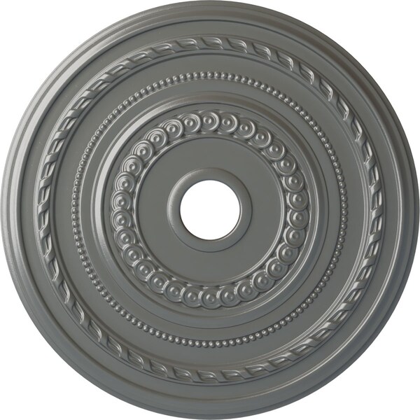 Ekena Millwork Cole Ceiling Medallion (Fits Canopies up to 9 1/8"), 25 3/8"OD x 3 3/8"ID x 1 3/8"P, Silver CM25COSLS - main